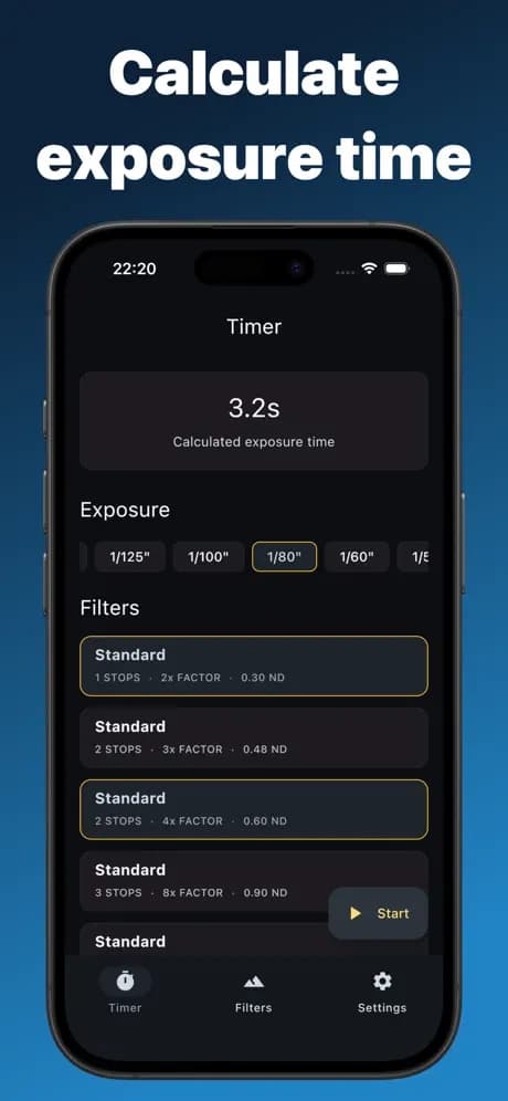 ND Filter App Screenshot